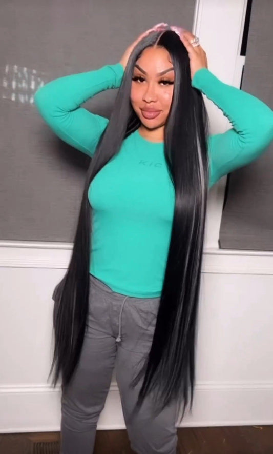 13*4 Raw Luxury Wigs (Black) (Transparent Lace)